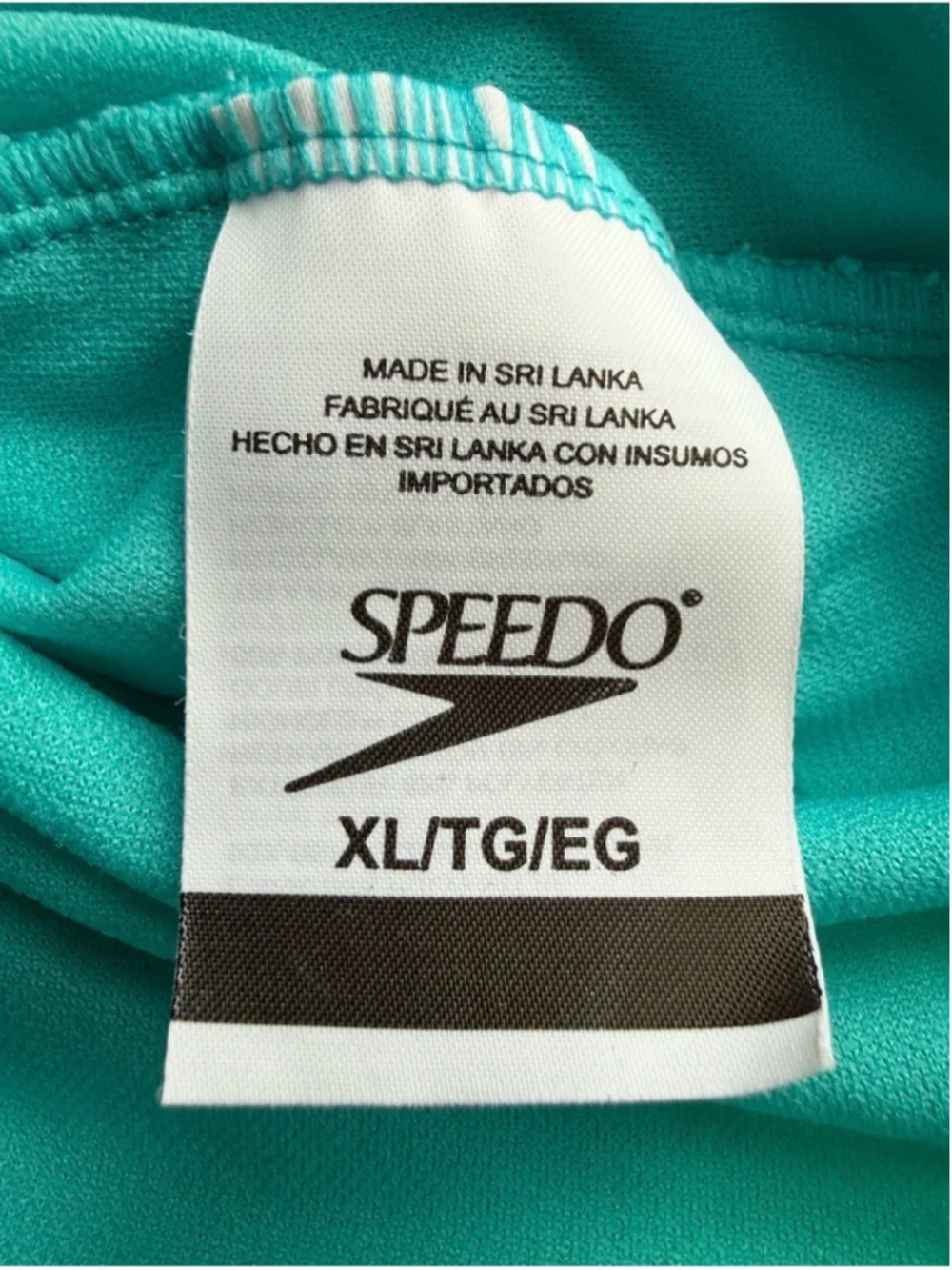 Speedo Teal with Neon Yellow Athletic One-Piece Swimsuit Size XL Beach Vacation